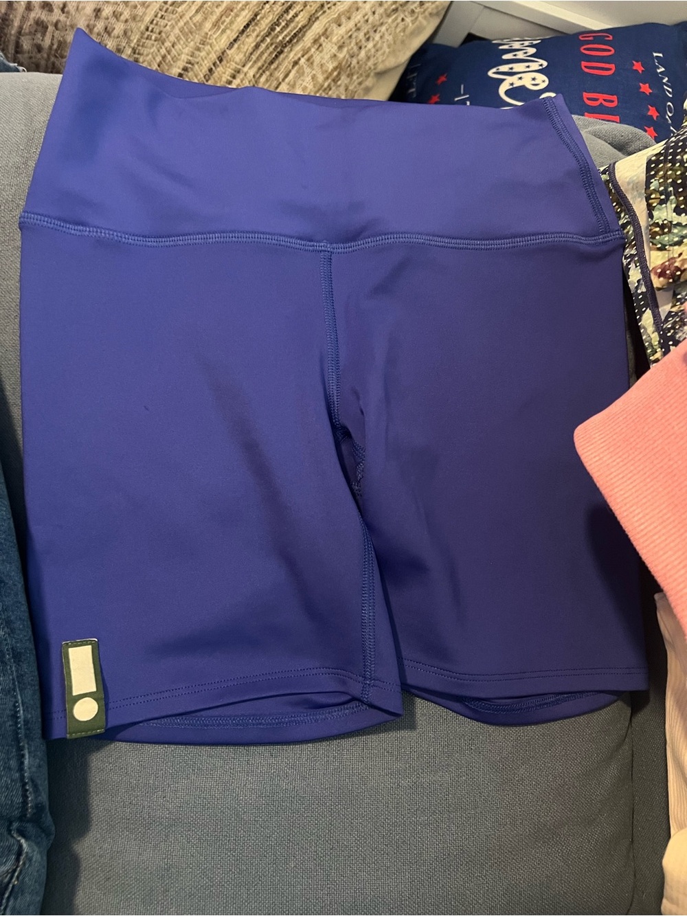 DAILY DRILLS Women's High-Waist Blue Active Bike Shorts best for S